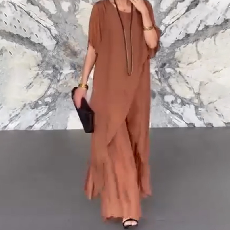 🛍️✨ Dámský set sestávající z nepravidelné halenky a lehkých kalhot