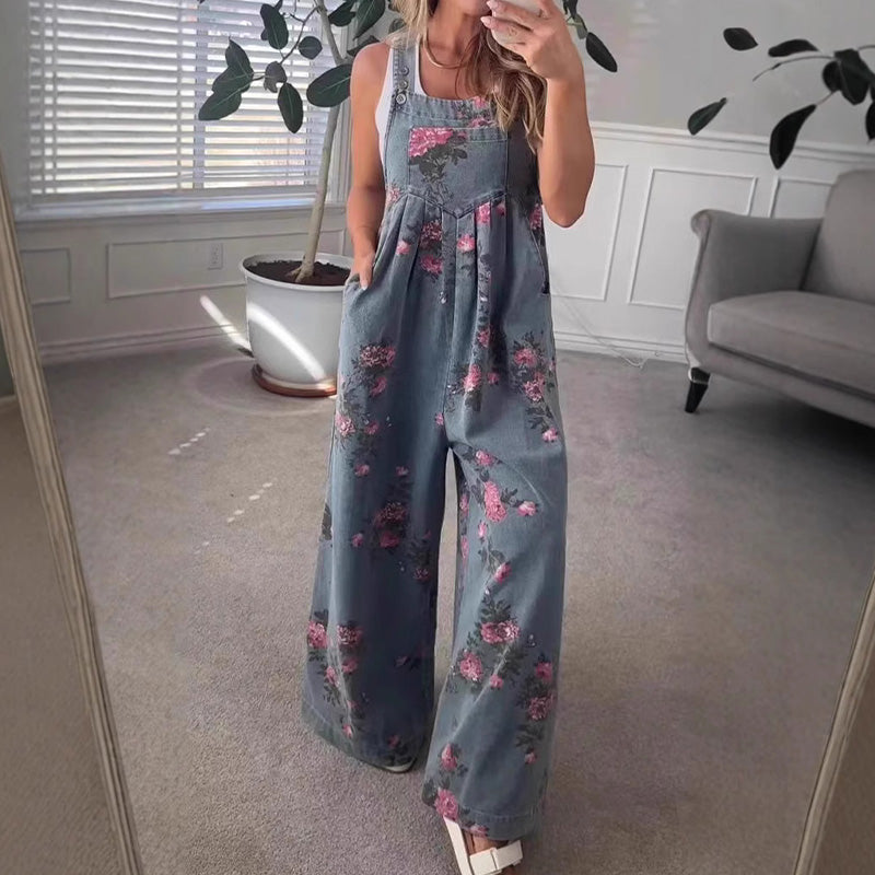 💗Summer Special✨Dámský ležérní džínový overal s potiskem