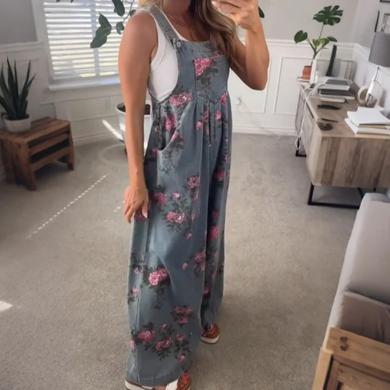 💗Summer Special✨Dámský ležérní džínový overal s potiskem