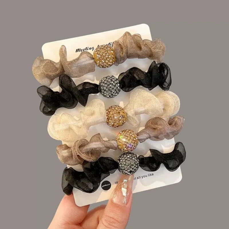 🔥✨Kupte 1, dostanete 2 zdarma💕Elegantní síťované vlasové pásky s krystaly
