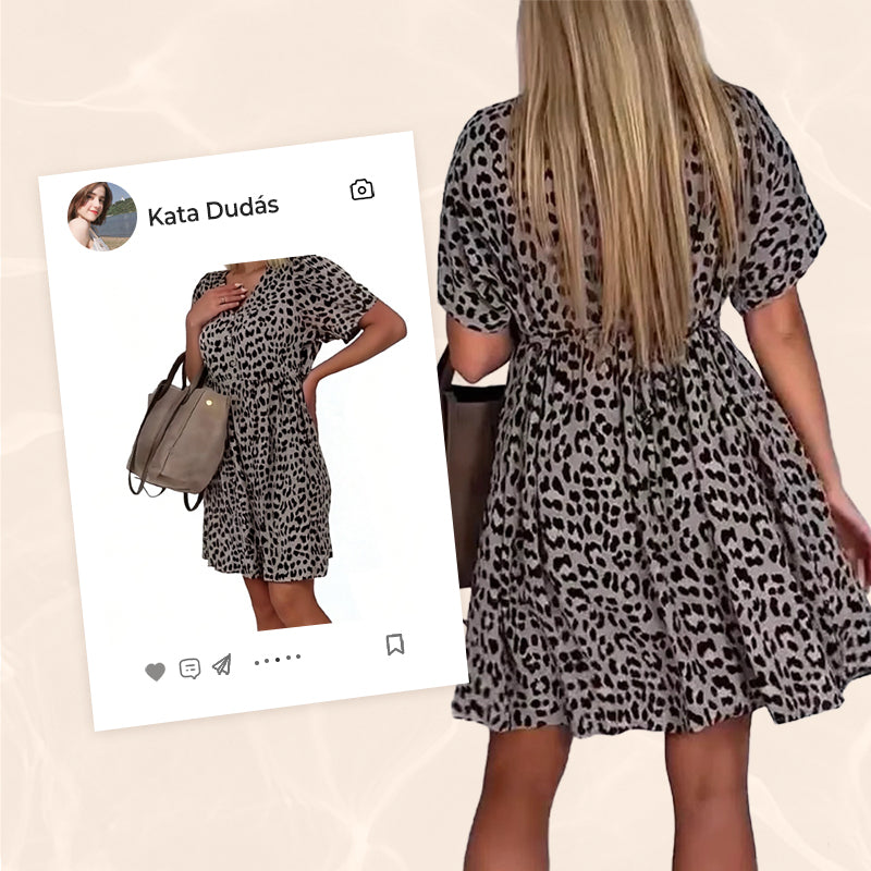 【S-3XL】🌸Krátké květované šaty s rukávem