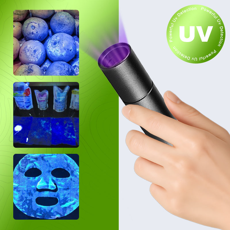 UV černá světelná baterka pro kontrolu zeleniny