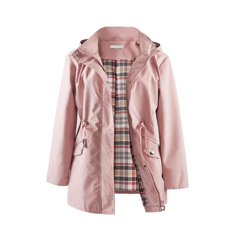 🧥Sleva 50 %🌧️💧 Jednoduchá, nepromokavá a větruodolná bunda, větruodolná bunda s kapucí🍃