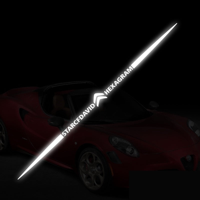3D barevné laserové reflexní samolepky na auto 4 ks