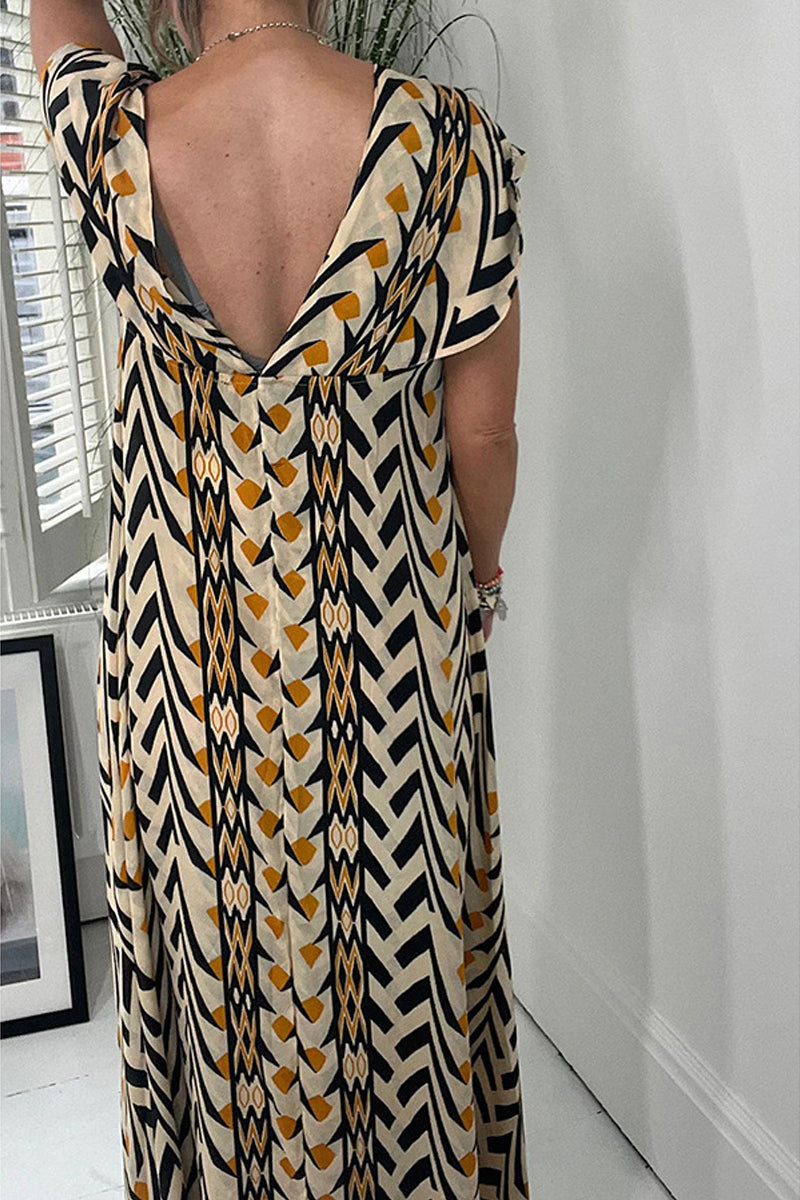 Dámské ležérní šaty s potiskem Swing s volnou kapsou