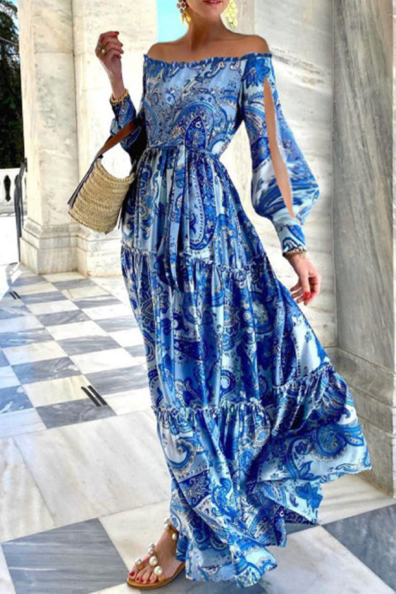 Dámské volné ležérní šifonové šaty Swing s potiskem