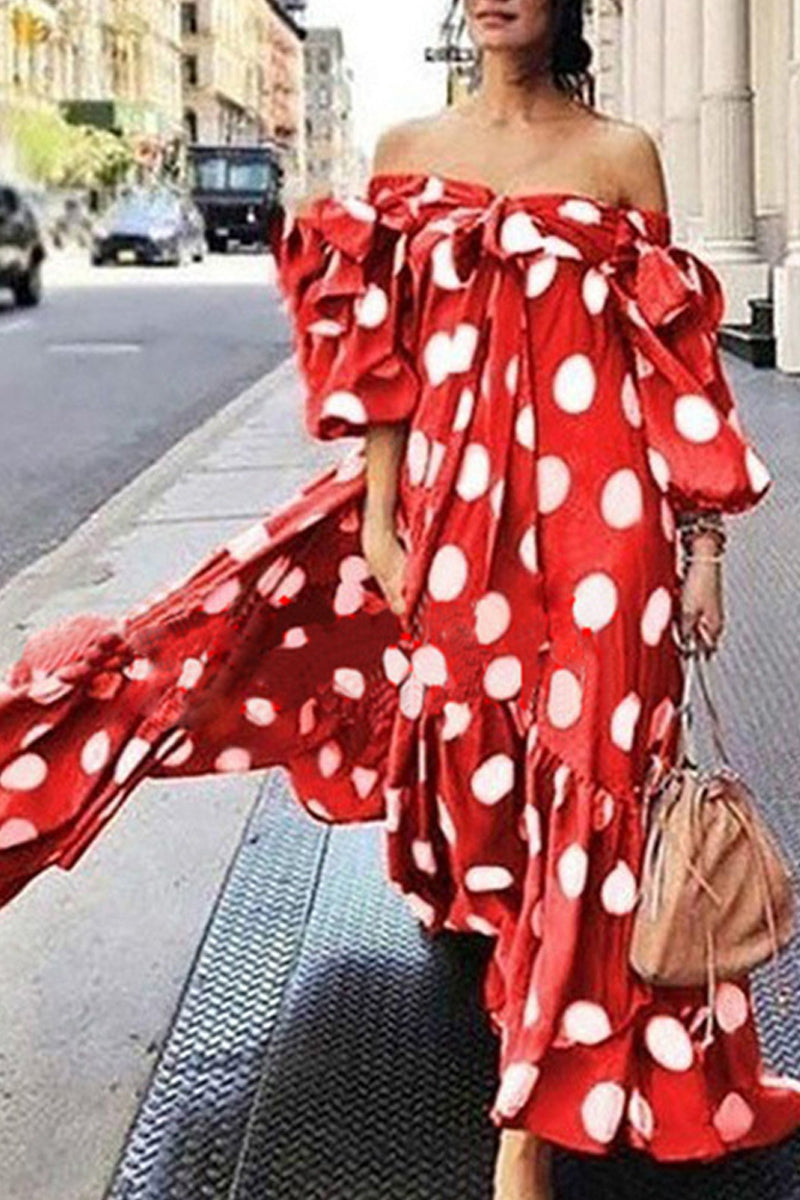 Dámské Boho Maxi šaty bez ramene