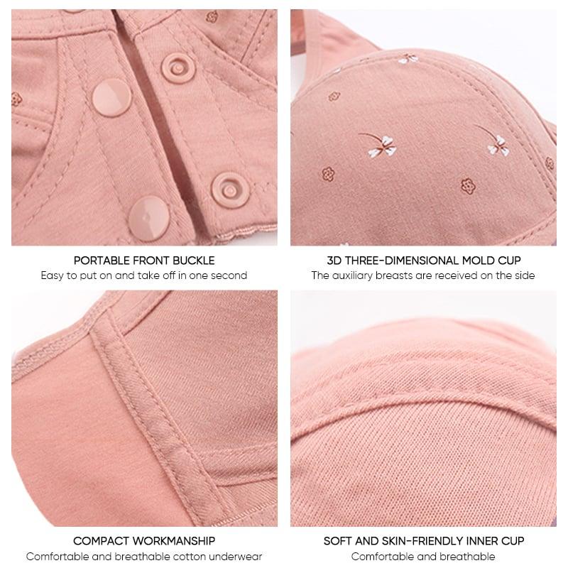 Bavlněná podprsenka v seniorském designu se zapínáním vpředu