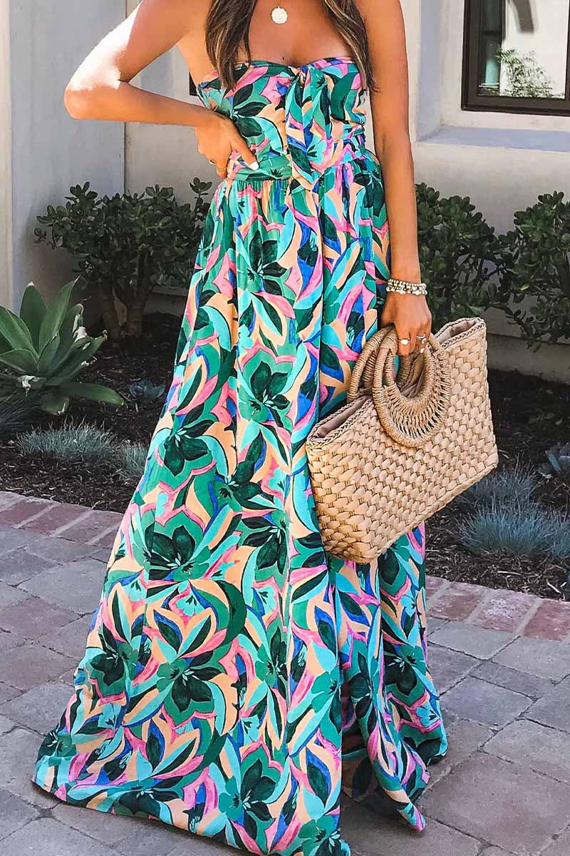 Dámský ležérní overal bez rukávů s vysokým pasem s vysokým pasem