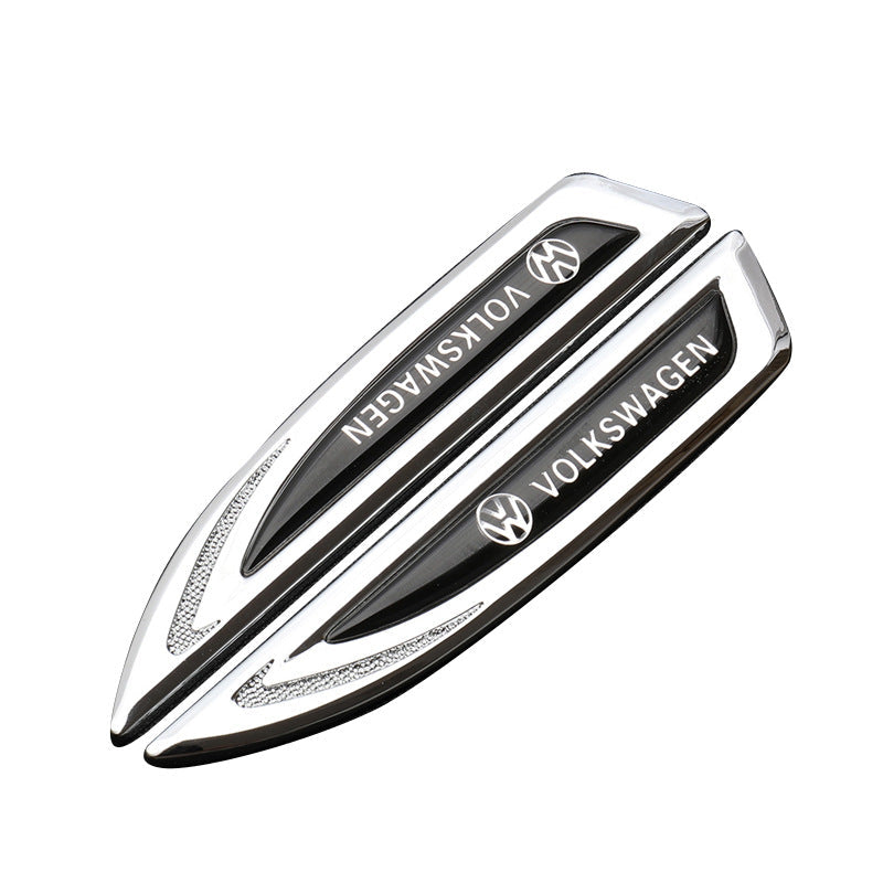 Univerzální samolepka na auto s logem, kovová, personalizovaná (2 ks)