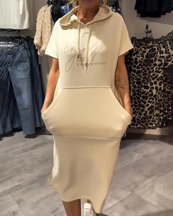 💥🔥👗[S-5XL]Nové letní volné, pohodlné a prodyšné šaty s mikinou velké velikosti, rok výroby 2025