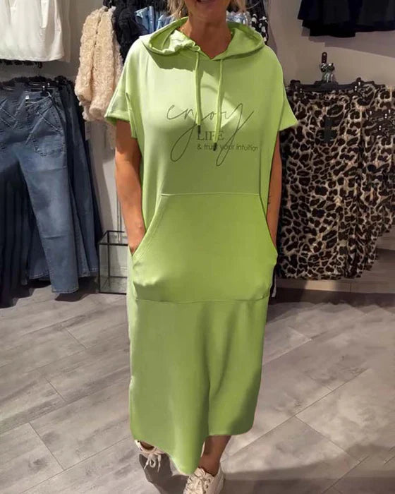 💥🔥👗[S-5XL]Nové letní volné, pohodlné a prodyšné šaty s mikinou velké velikosti, rok výroby 2025