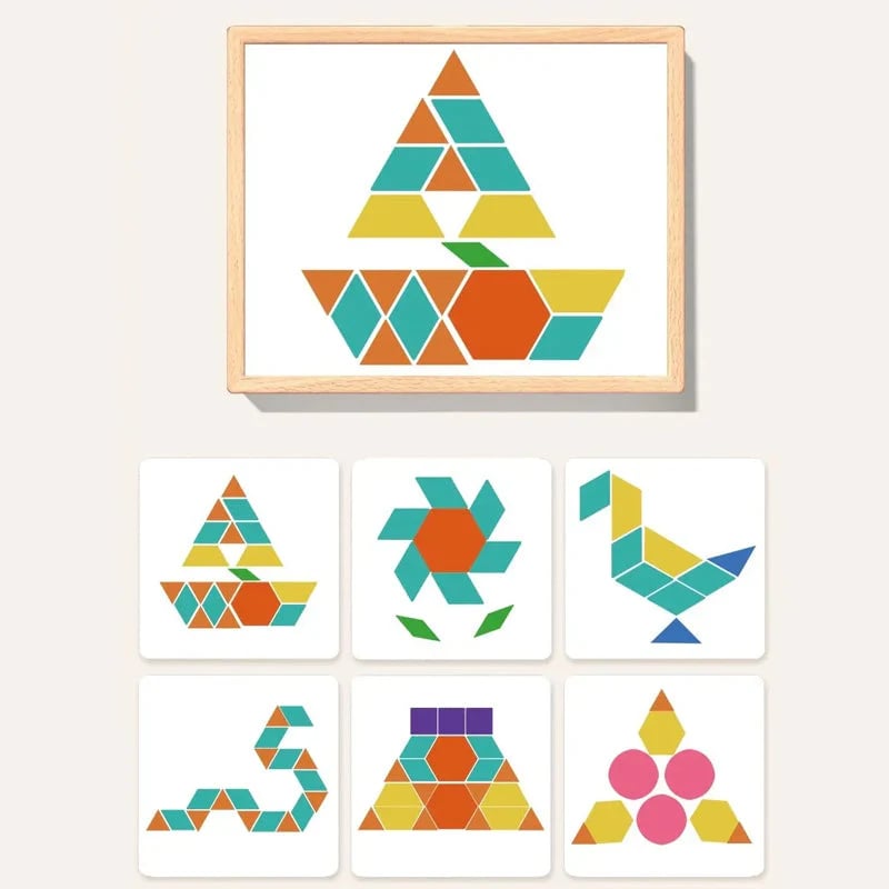 🎁Předvánoční výprodej 50% SLEVA🔥Sada dřevěných magnetických puzzle s motivem🧩