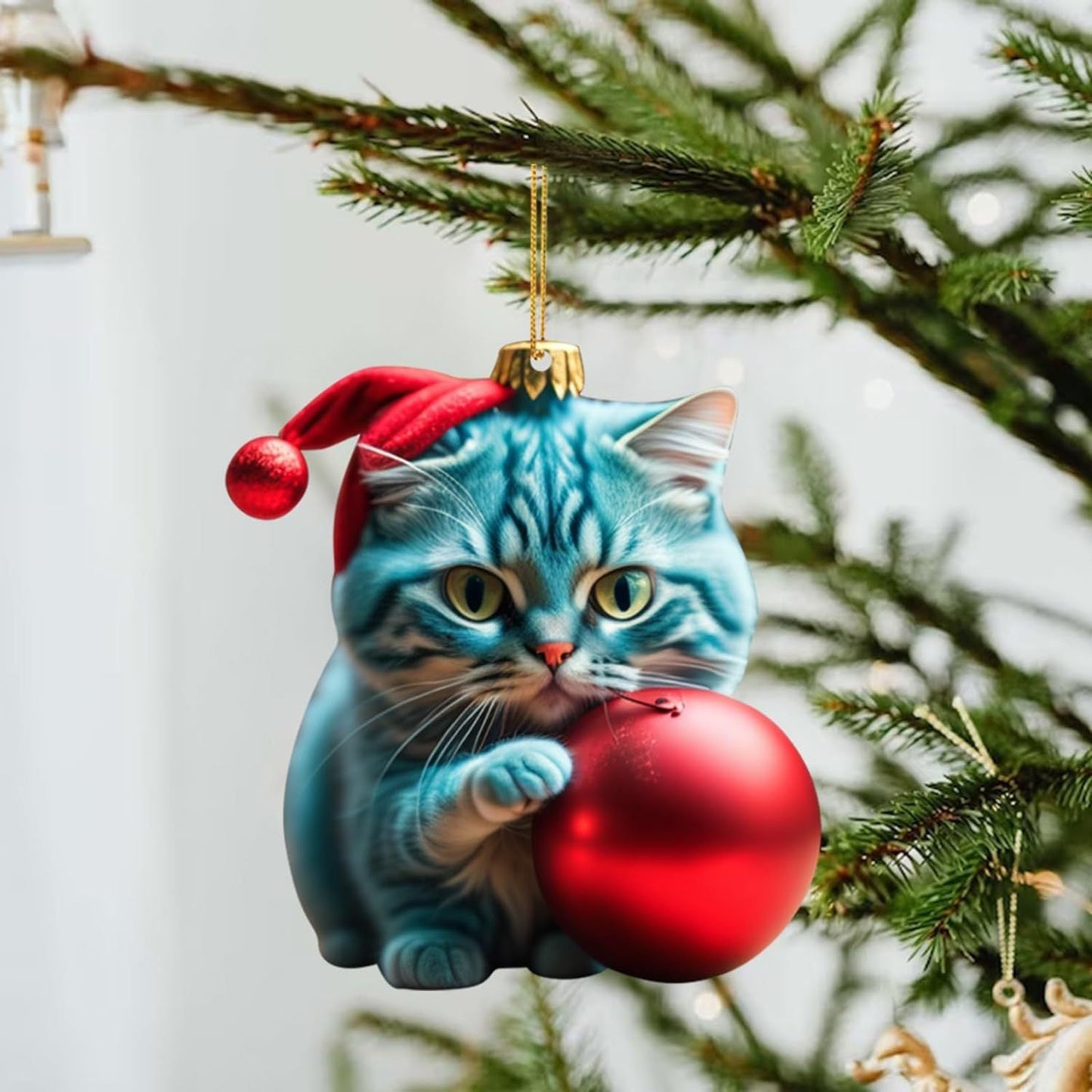 🎄10 kusů 😻Kočičí ozdoby na vánoční stromeček✨ Závěsné kočičí ozdoby