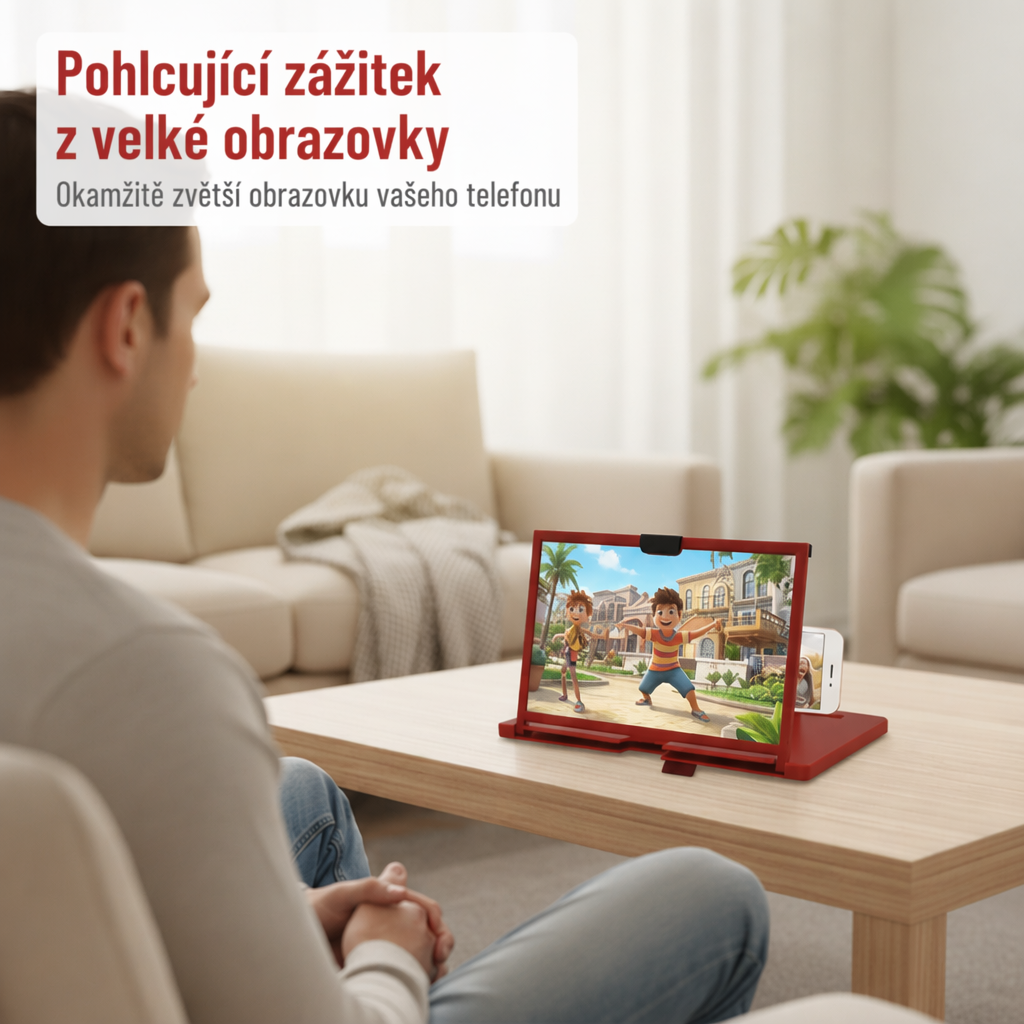 Roztáhněte obrazovku až na 12 palců – přenosný zesilovač obrazovky. Na dobírku! 📺