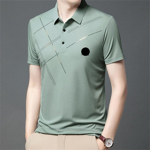 ✨Pánské strečové tričko z ledového hedvábí