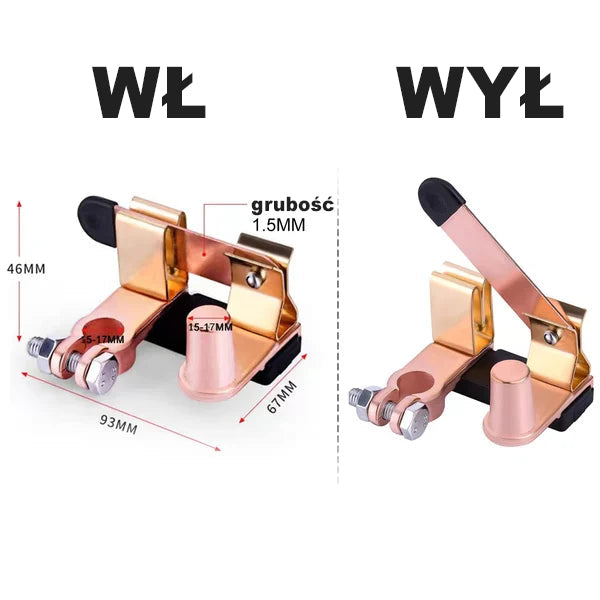 Hlavní spínač horního sloupku nože