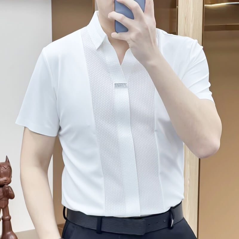 👔 Pánská patchworková košile v business neformálním stylu