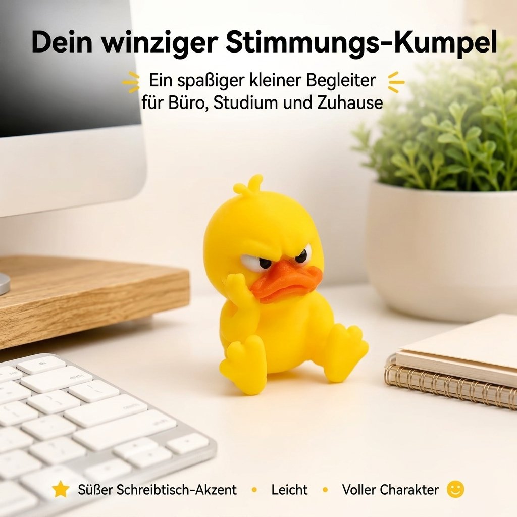 😠 Figurka rozzlobené kachny na stůl – Dodajte svému stolu drzý nádech! 🐥
