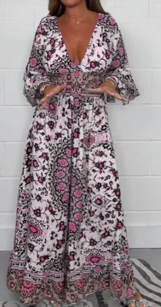 S-5XL🥰Dámský overal s potiskem a výstřihem do V