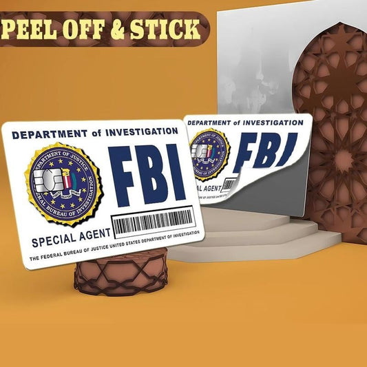 🔥Balíček skinů pro kartu tajného agenta: Designy FBI/ICE • Cosplay a dárkové samolepky