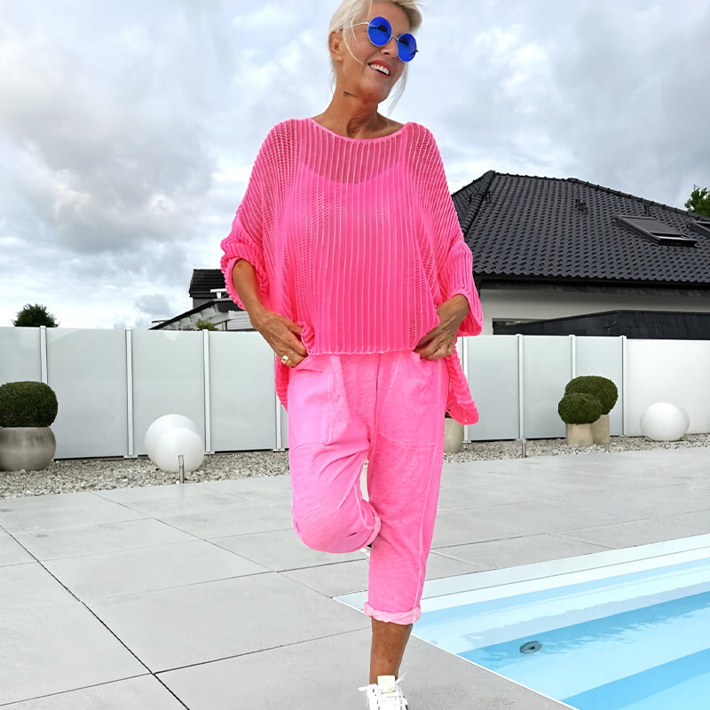 🌸Dámský overal + dutý ležérní top