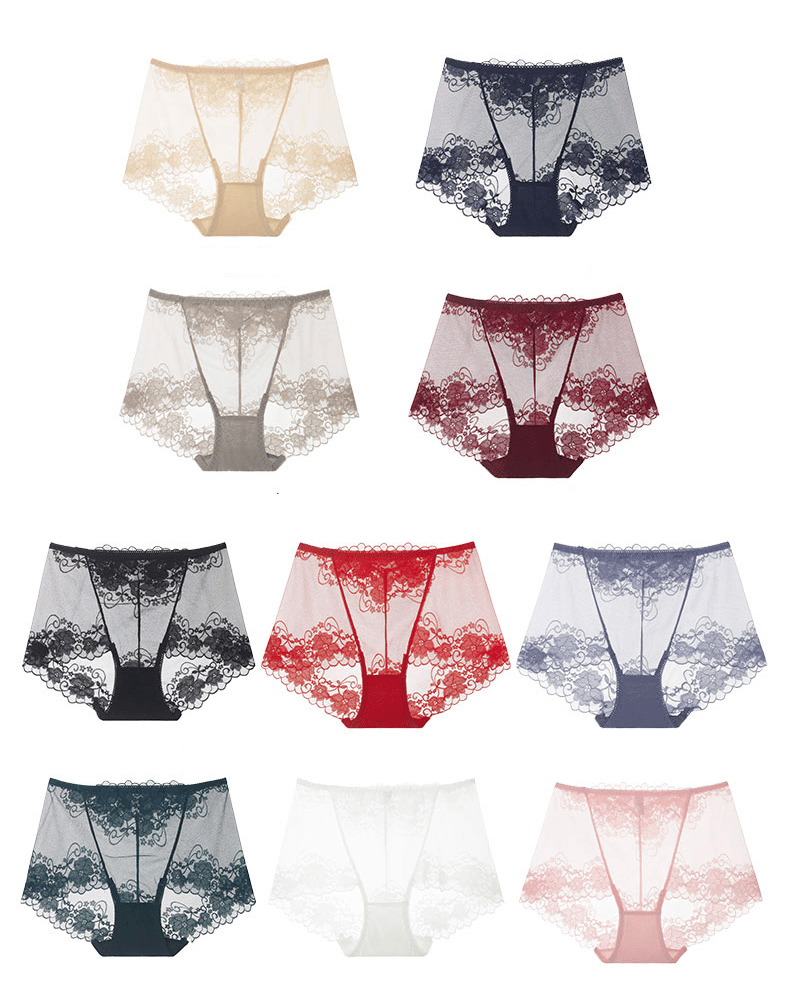 💝 Ručně vyráběné dámské kalhotky z hedvábné krajky-ATB