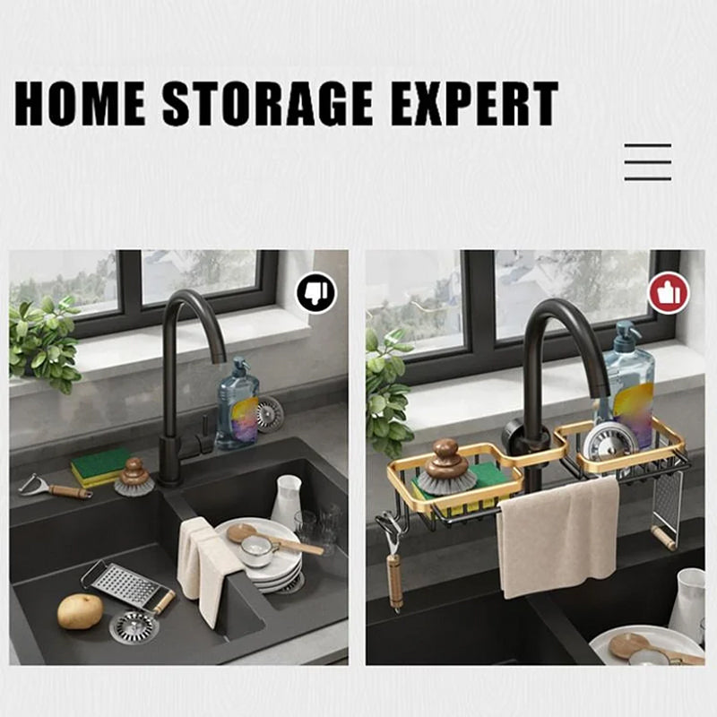 【🔥Novinka 2025】💧Antikorozní hliníkový odtok z baterie - praktické úložné místo u dřezu