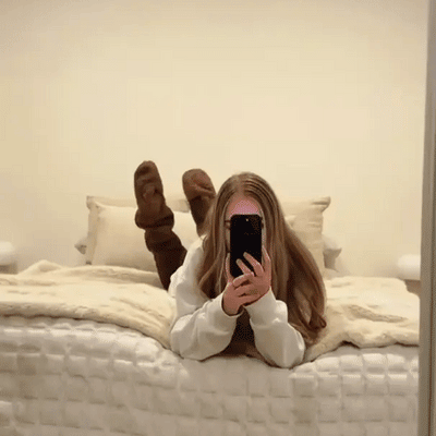 Vánoční podkolenky z husího peří