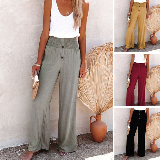 😍Dámské plátěné kalhoty s vysokým pasem