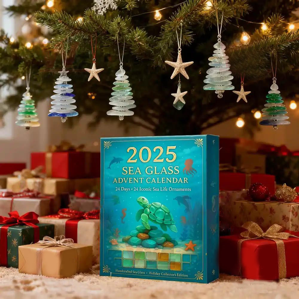 🎁🐟Adventní kalendář z mořského skla s mořskou tematikou pro rok 2025🎁