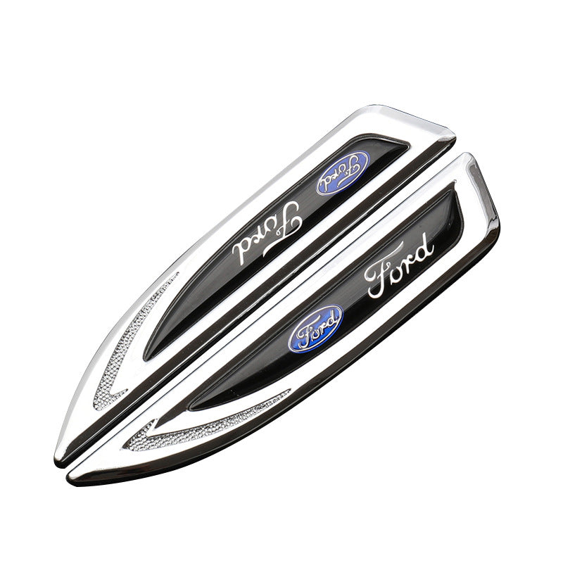 Univerzální samolepka na auto s logem, kovová, personalizovaná (2 ks)