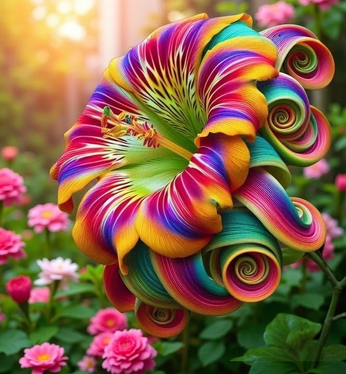 🌈Semena květu Duhová spirála - vzácná květina