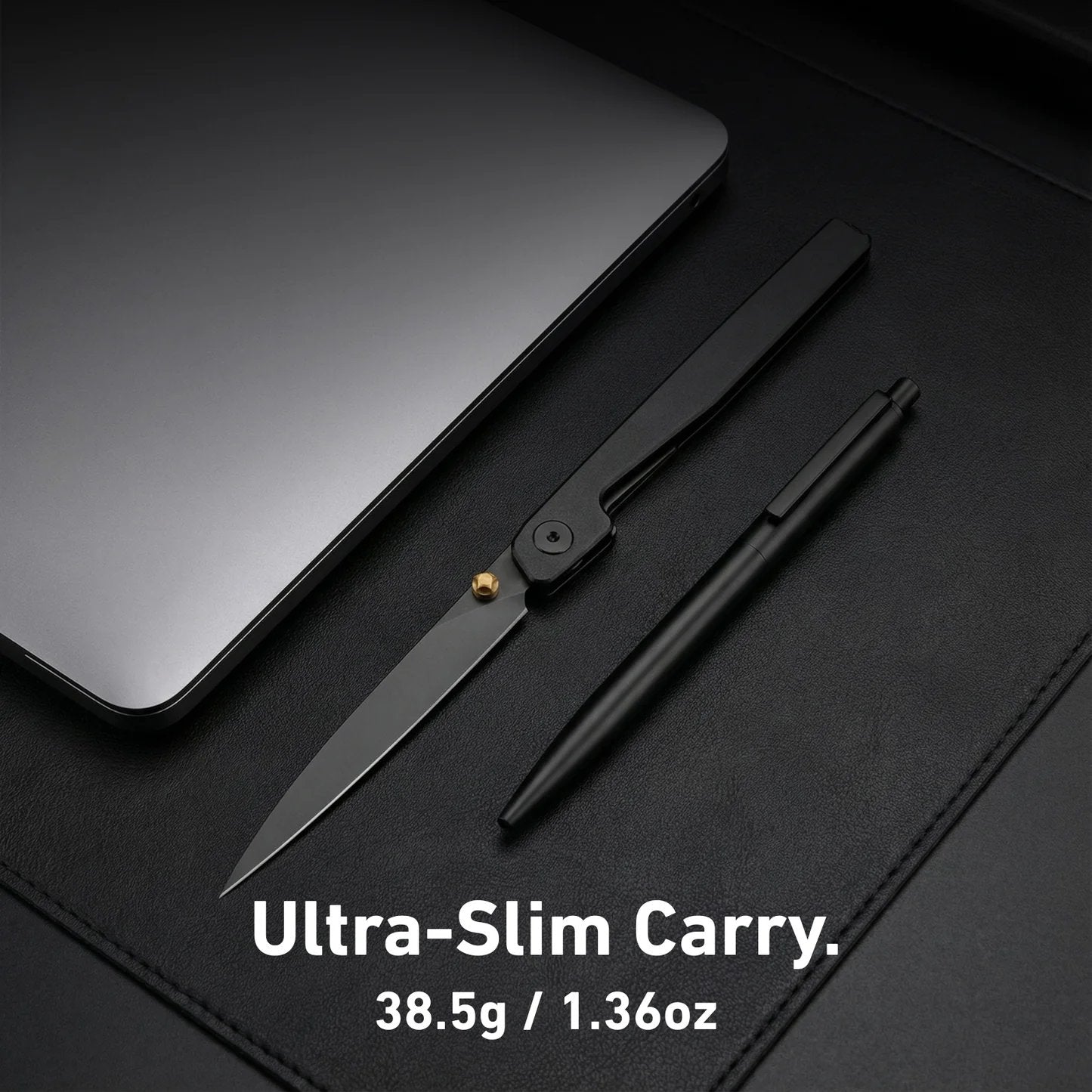 🔥Poslední den výprodeje 50% SLEVA🎉Dlouhý nůž s Liner Lock Front Flipper a černou hliníkovou rukojetí