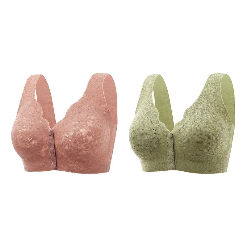 💥 Kup 1 a 1 zdarma 💥 Dámská lehká přední podprsenka na knoflíky bez ocelového kroužku