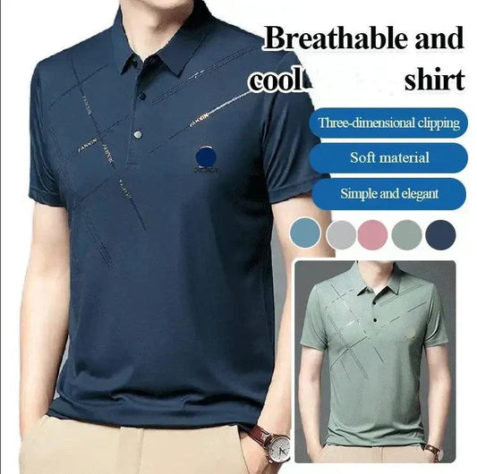 ✨Pánské strečové tričko z ledového hedvábí