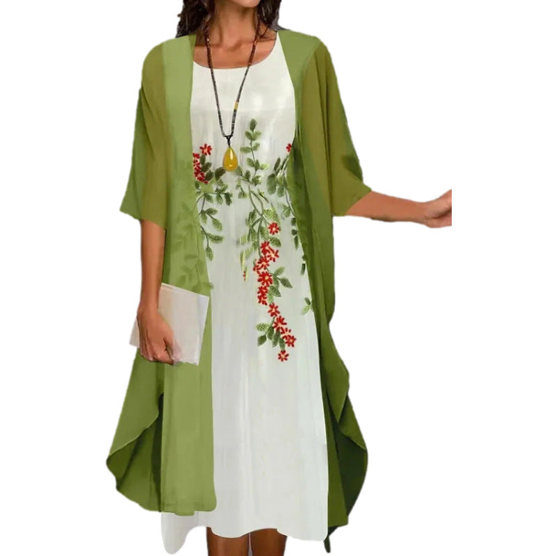 🥰 Elegantní dvoudílný: top s polorukávy + šaty