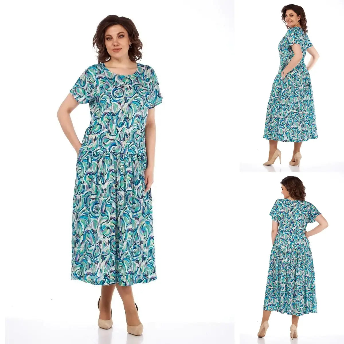 🔥Nejlepší prodej🔥🌺Letní šifonové šaty s potiskem👗