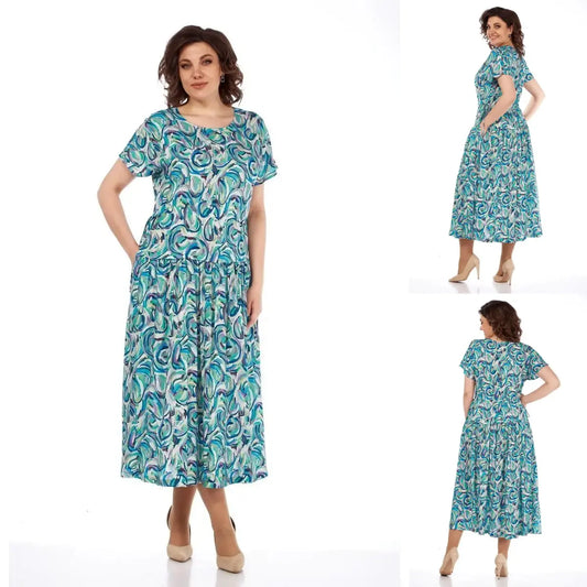 🔥Nejlepší prodej🔥🌺Letní šifonové šaty s potiskem👗