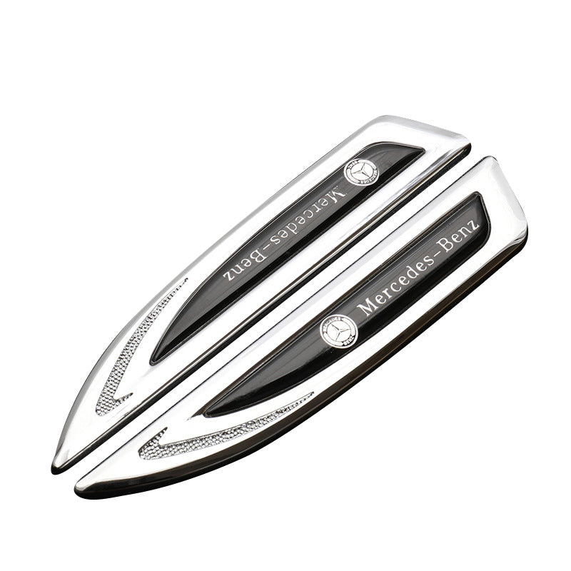 Univerzální samolepka na auto s logem, kovová, personalizovaná (2 ks)