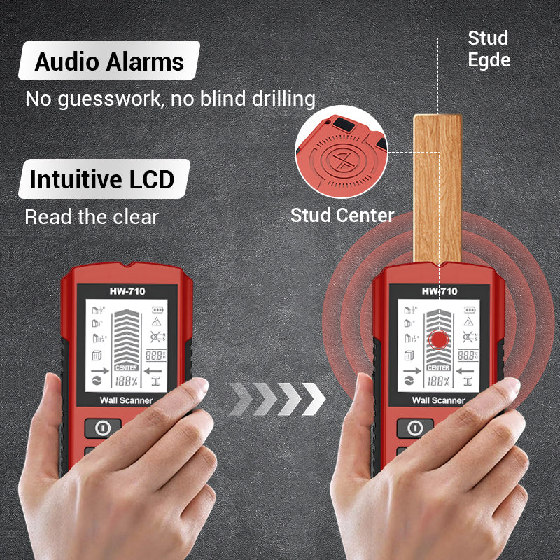 💯 Multifunkční nástěnný detektor kovů 6 v 1 s HD LCD obrazovkou pro notebook