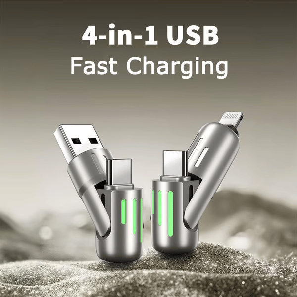 🔥Nabíjecí kabel USB 4 v 1, rychlé nabíjení⚡