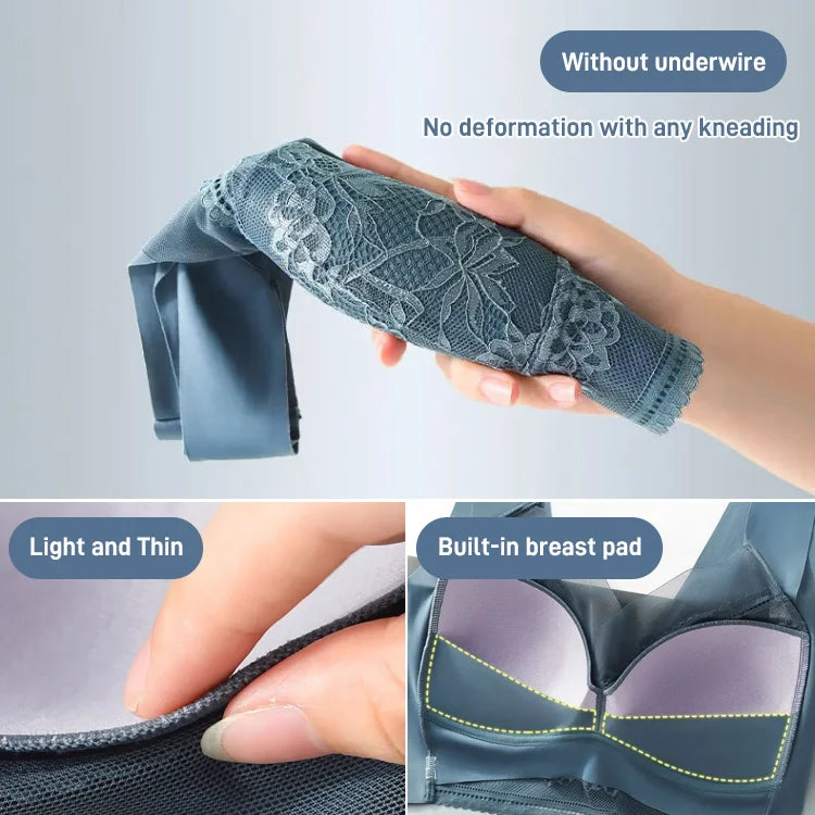 👙 Super pohodlná a měkká dámská krajková podprsenka bez ocelových kroužků【✨1 + 1 zdarma】