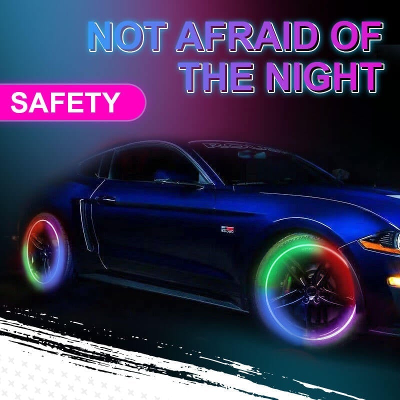 🌈 💡 Voděodolná LED světla na kola 【✨ 1+3 zdarma】