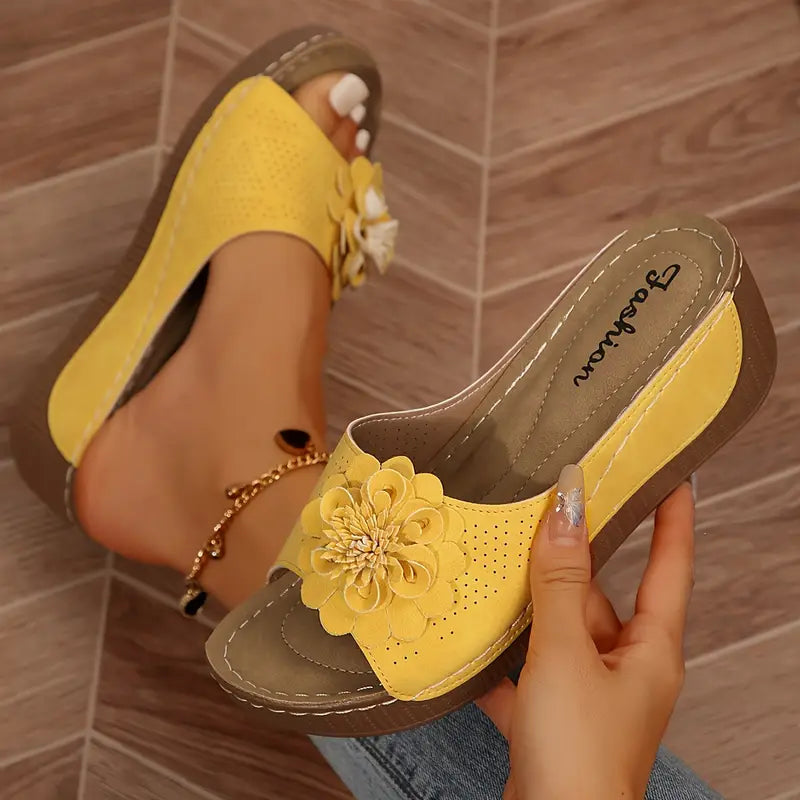 🔥 Poslední den 50% sleva - Dámské květinové sandály