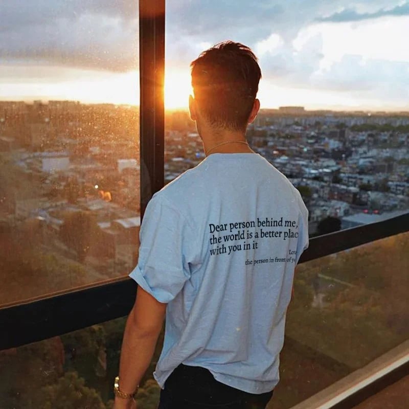 💥Nové unisex tričko s potiskem "Dear Person Behind Me" ve velké velikosti z roku 2025