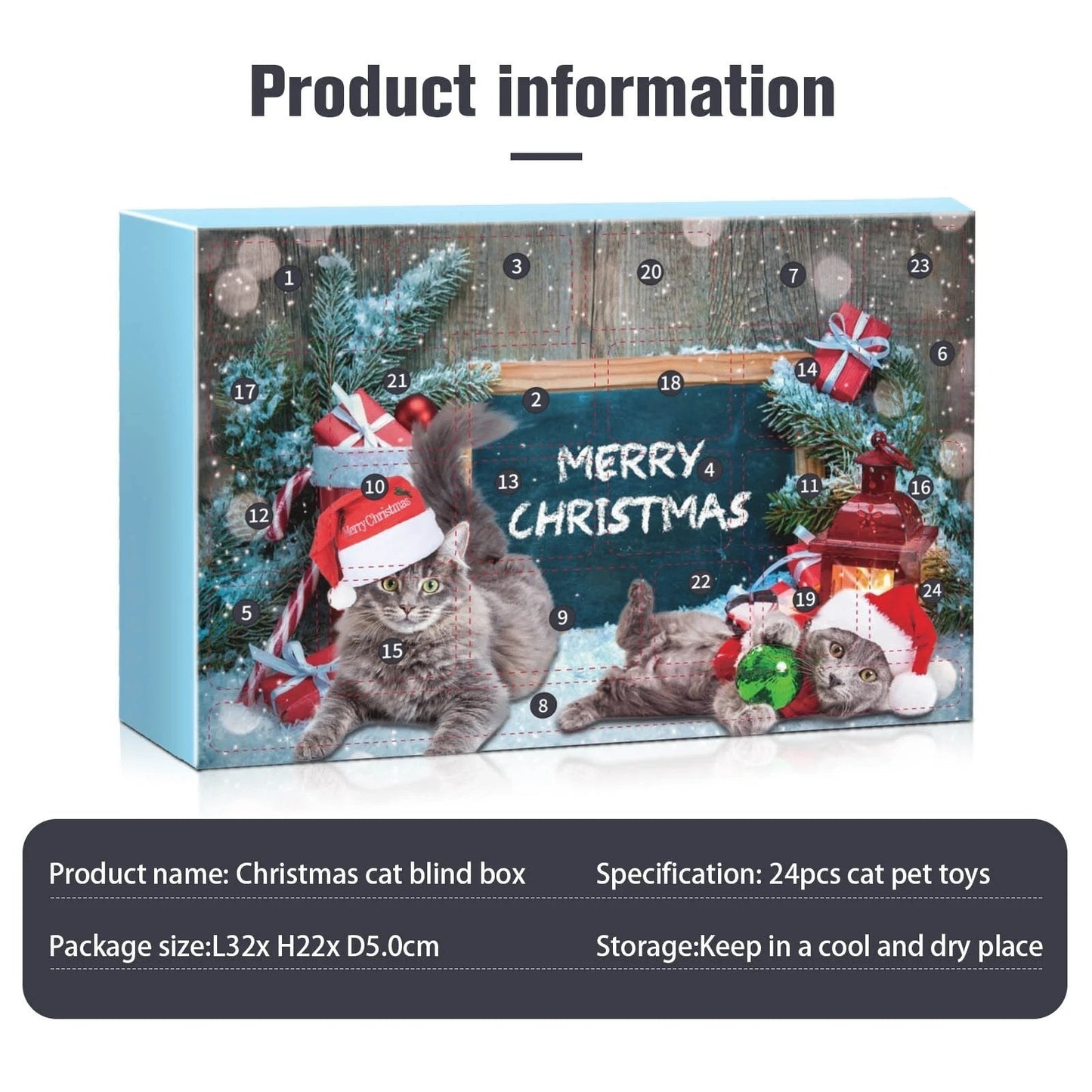 🏆Žhavý výprodej⚡Adventní kalendář 2025 – vánoční odpočítávací sada s kočičím peřím. Interaktivní hračka na 24 dní pro milovníky koček.