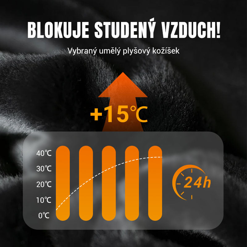 Pánská jednobarevná teplá bunda na zip –💪Odolná proti zmačkání, větru, dešti a sněhu!