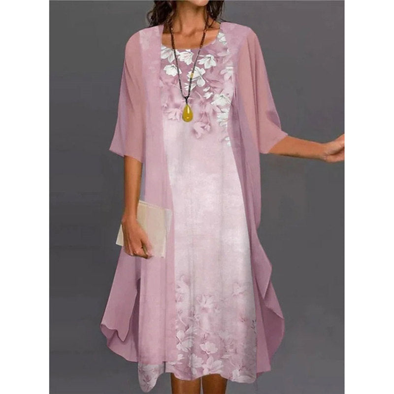 🥰 Elegantní dvoudílný: top s polorukávy + šaty