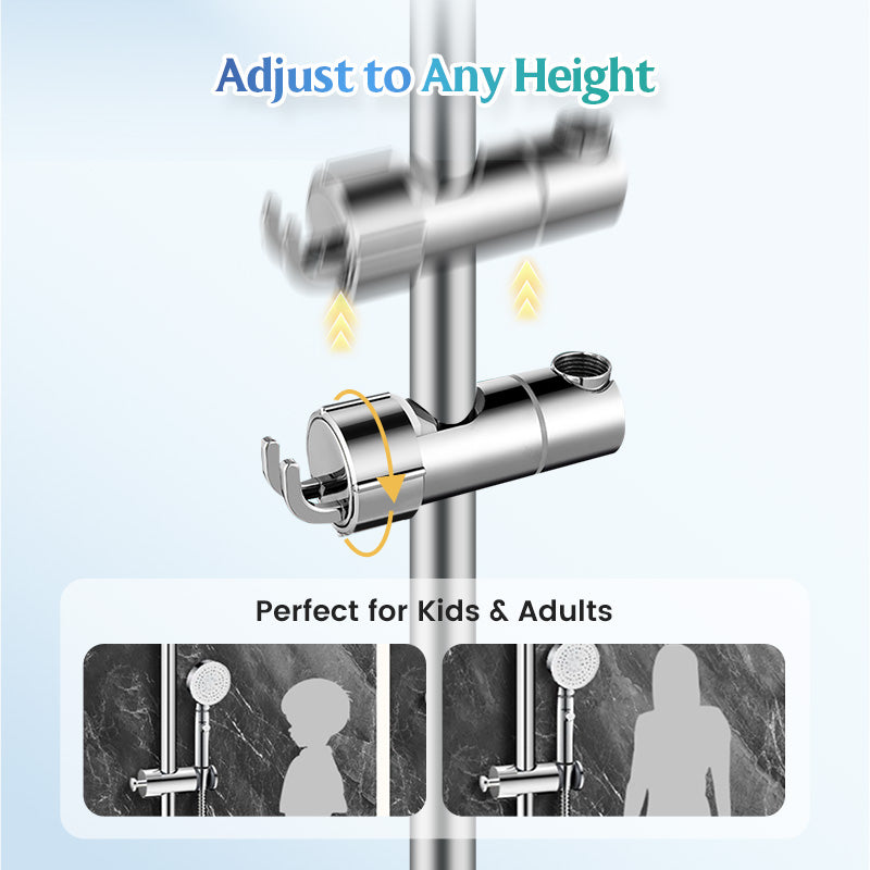 🔥Nejjednodušší použití🔥Sprchová tyč a sprchová hlavice, které lze nainstalovat bez nářadí.